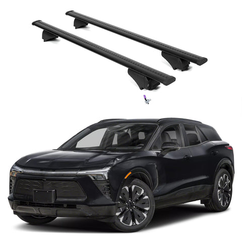 ERKUL Roof Rack Cross Bars for Chevrolet Chevy Blazer EV 2024-2025 | Aluminum Crossbars with Anti Theft Lock for Rooftop | Compatible with Flush Rails - Black