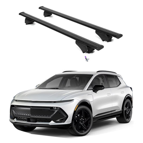 ERKUL Roof Rack Cross Bars for Chevrolet Chevy Equinox EV 2024-2025 | Aluminum Crossbars with Anti Theft Lock for Rooftop | Compatible with Flush Rails - Black