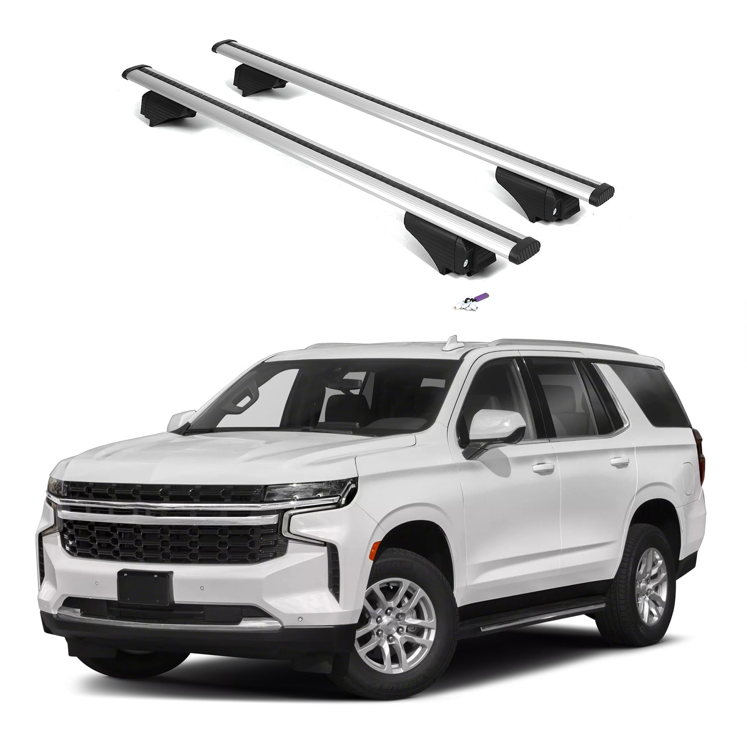 ERKUL Roof Rack Cross Bars for Chevrolet Chevy Tahoe 2021-2025 - Silver