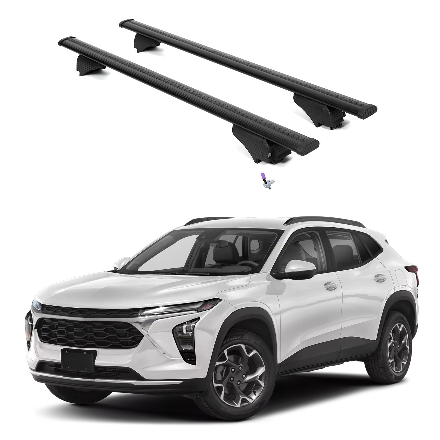 ERKUL Roof Rack Cross Bars for Chevy Trax 2023-2025 with Flush Rails - Black