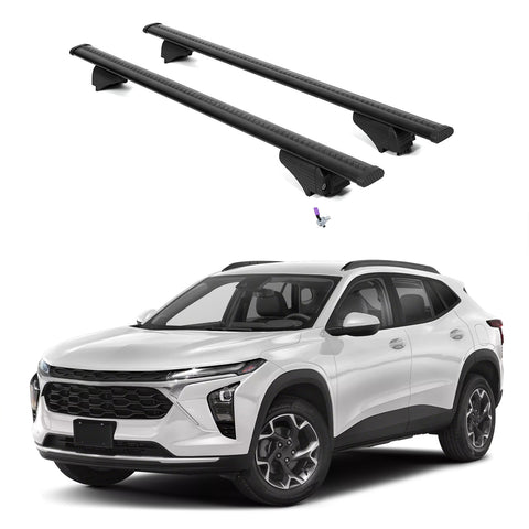 ERKUL Roof Rack Cross Bars for Chevrolet Chevy Trax 2023-2025 | Aluminum Crossbars with Anti Theft Lock for Rooftop | Compatible with Flush Rails - Black