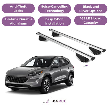 Roof Rack Cross Bars with Extended Bar Design for Ford Escape 2020-2025  - Silver