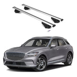 ERKUL Roof Rack Cross Bars for Genesis GV70 Electrified EV 2023-2025 | Aluminum Crossbars with Anti Theft Lock for Rooftop | Compatible with Flush Rails - Silver