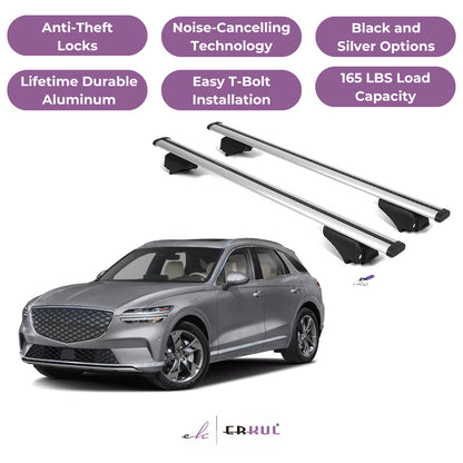 Roof Rack Cross Bars with Extended Bar Design for Genesis GV70 Electrified EV 2023-2025 - Silver