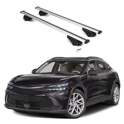 ERKUL Roof Rack Cross Bars for Genesis GV60 2023-2025 with Flush Rails - Silver