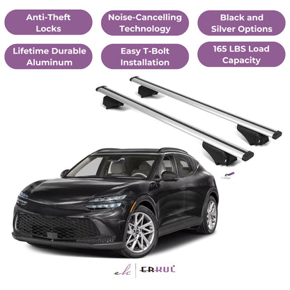 ERKUL Roof Rack Cross Bars for Genesis GV60 2023-2025 with Flush Rails - Silver