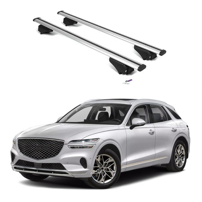 ERKUL Roof Rack Cross Bars for Genesis GV70 2022-2025 with Flush Rails - Silver