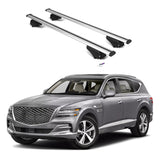 ERKUL Roof Rack Cross Bars for Genesis GV80 2021-2024 | Aluminum Crossbars with Anti Theft Lock for Rooftop | Compatible with Flush Rails - Silver