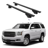 ERKUL Roof Rack Cross Bars for GMC Yukon, Yukon XL 2015-2020 | Aluminum Crossbars with Anti Theft Lock for Rooftop | Compatible with Flush Rails - Black