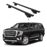 ERKUL Roof Rack Cross Bars for GMC Yukon, Yukon XL 2021-2024 | Aluminum Crossbars with Anti Theft Lock for Rooftop | Compatible with Flush Rails - Black