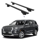 ERKUL Roof Rack Cross Bars for Hyundai Palisade 2020-2025 | Aluminum Crossbars with Anti Theft Lock for Rooftop | Compatible with Flush Rails - Black