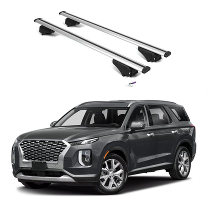 ERKUL Roof Rack Cross Bars for Hyundai Palisade 2020-2025 - Flush Rails - Silver