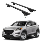 ERKUL Roof Rack Cross Bars for Hyundai Tucson 2016-2021 | Aluminum Crossbars with Anti Theft Lock for Rooftop | Compatible with Flush Rails - Black