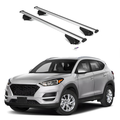 ERKUL Roof Rack Cross Bars for Hyundai Tucson 2016-2021  - Silver