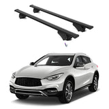 ERKUL Roof Rack Cross Bars for Infiniti QX30 2017-2019 | Aluminum Crossbars with Anti Theft Lock for Rooftop | Compatible with Flush Rails - Black