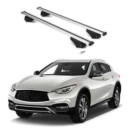 ERKUL Roof Rack Cross Bars for Infiniti QX30 2017-2019  - Silver