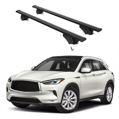 ERKUL Roof Rack Cross Bars for Infiniti QX50 2019-2025 with Flush Rails - Black