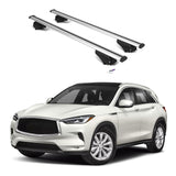 ERKUL Roof Rack Cross Bars for Infiniti QX50 2019-2024 | Aluminum Crossbars with Anti Theft Lock for Rooftop | Compatible with Flush Rails - Silver