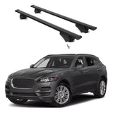 ERKUL Roof Rack Cross Bars for Jaguar F-Pace 2016-2024 | Aluminum Crossbars with Anti Theft Lock for Rooftop | Compatible with Flush Rails - Black