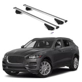 ERKUL Roof Rack Cross Bars for Jaguar F-Pace 2016-2024 | Aluminum Crossbars with Anti Theft Lock for Rooftop | Compatible with Flush Rails - Silver