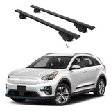 ERKUL Roof Rack Cross Bars for Kia E-Niro Niro EV 2019-2022 | Aluminum Crossbars with Anti Theft Lock for Rooftop | Compatible with Flush Rails - Black