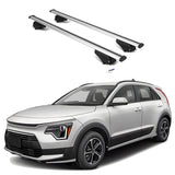 ERKUL Roof Rack Cross Bars for Kia Niro 2023-2024 | Aluminum Crossbars with Anti Theft Lock for Rooftop | Compatible with Flush Rails - Silver