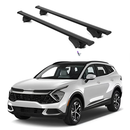 ERKUL Roof Rack Cross Bars for Kia Sportage 2023-2026 with Flush Rails - Black