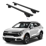 ERKUL Roof Rack Cross Bars for Kia Sportage 2023-2025 | Aluminum Crossbars with Anti Theft Lock for Rooftop | Compatible with Flush Rails - Black