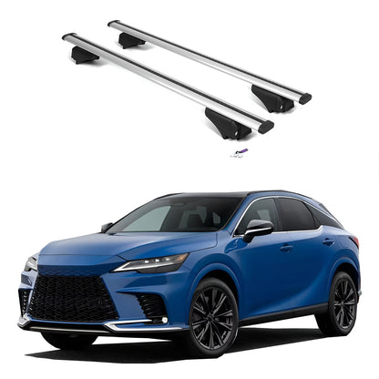 ERKUL Roof Rack Cross Bars for Lexus RX 2023-2025 with Flush Rails - Silver