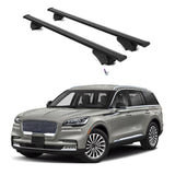 ERKUL Roof Rack Cross Bars for Lincoln Aviator 2020-2025 | Aluminum Crossbars with Anti Theft Lock for Rooftop | Compatible with Flush Rails - Black