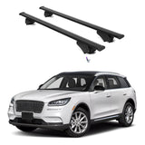 ERKUL Roof Rack Cross Bars for Lincoln Corsair 2020-2024 | Aluminum Crossbars with Anti Theft Lock for Rooftop | Compatible with Flush Rails - Black