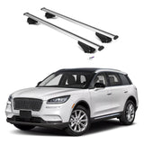 ERKUL Roof Rack Cross Bars for Lincoln Corsair 2020-2024 | Aluminum Crossbars with Anti Theft Lock for Rooftop | Compatible with Flush Rails - Silver