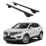 ERKUL Roof Rack Cross Bars for Lincoln MKC 2015-2019 | Aluminum Crossbars with Anti Theft Lock for Rooftop | Compatible with Flush Rails - Black