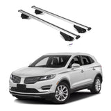 ERKUL Roof Rack Cross Bars for Lincoln MKC 2015-2019 | Aluminum Crossbars with Anti Theft Lock for Rooftop | Compatible with Flush Rails - Silver