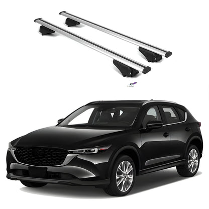 ERKUL Roof Rack Cross Bars for Mazda CX-5 CX5 2017-2025 - Silver