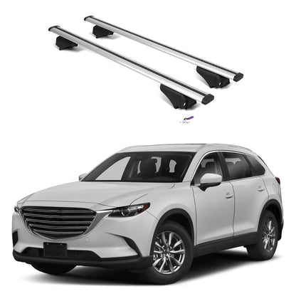 ERKUL Roof Rack Cross Bars for Mazda CX-9 CX9 2016-2023  - Silver