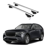 ERKUL Roof Rack Cross Bars for Mazda CX-90 CX90 2024-2025 | Aluminum Crossbars with Anti Theft Lock for Rooftop | Compatible with Flush Rails - Silver