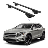 ERKUL Roof Rack Cross Bars for Mercedes Benz GLA 2014-2020 | Aluminum Crossbars with Anti Theft Lock for Rooftop | Compatible with Flush Rails - Black