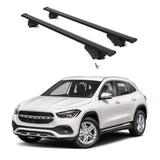 ERKUL Roof Rack Cross Bars for Mercedes Benz GLA 2021-2024 | Aluminum Crossbars with Anti Theft Lock for Rooftop | Compatible with Flush Rails - Black