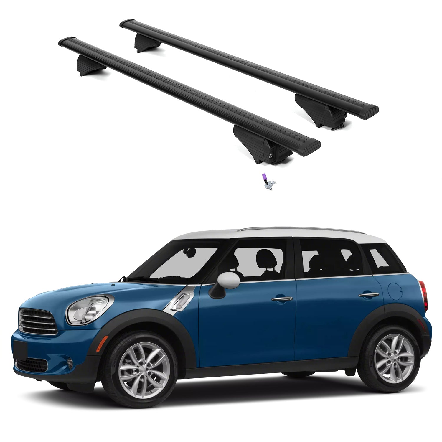 ERKUL Roof Rack Cross Bars for Mini Countryman 2011-2016  - Black