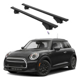 ERKUL Roof Rack Cross Bars for Mini Cooper Hardtop 2014-2024 | Aluminum Crossbars with Anti Theft Lock for Rooftop | Compatible with Flush Rails - Black