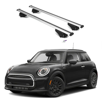 ERKUL Roof Rack Cross Bars for Mini Cooper Hardtop 2014-2025 - Silver