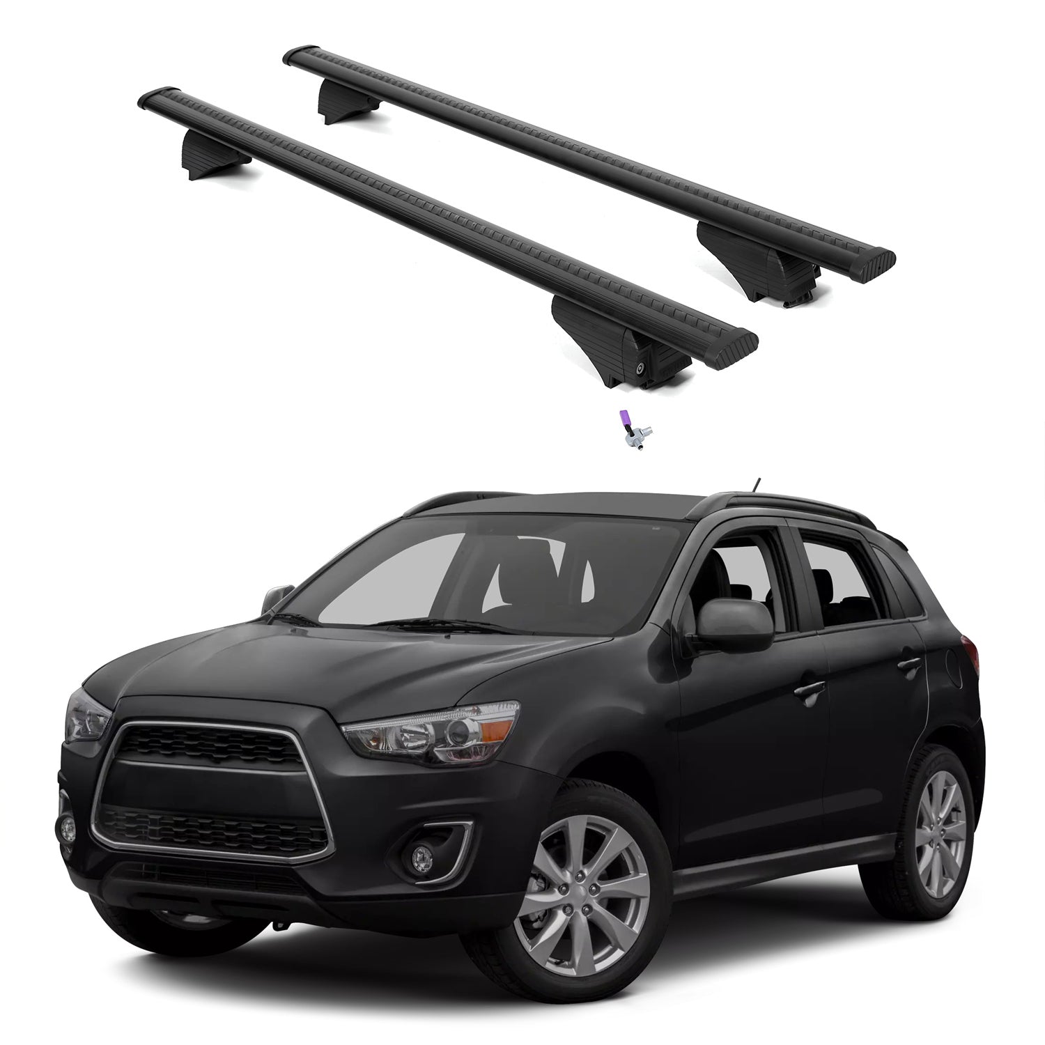 ERKUL Roof Rack Cross Bars for Mitsubishi Outlander Sport 2011-2025 - Black