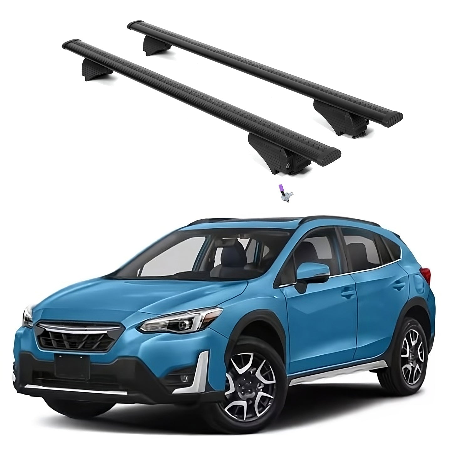 ERKUL Roof Rack Cross Bars for Subaru Crosstrek Hybrid 2019-2023  - Black