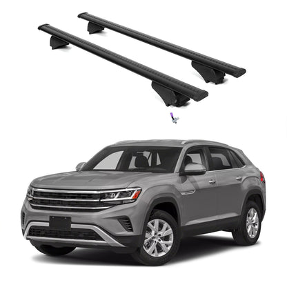 ERKUL Roof Rack Cross Bars for VW Volkswagen Atlas Cross Sport 2020-2025 - Black