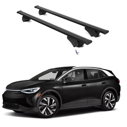 ERKUL Roof Rack Cross Bars for VW Volkswagen ID.4 2021-2025 - Black