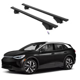 ERKUL Roof Rack Cross Bars for VW Volkswagen ID.4 2021-2025 | Aluminum Crossbars with Anti Theft Lock for Rooftop | Compatible with Flush Rails - Black