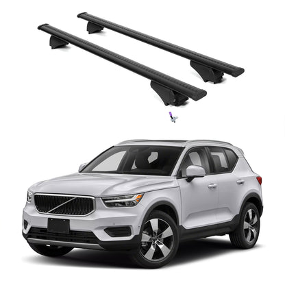 ERKUL Roof Rack Cross Bars for Volvo XC40 2019-2025 with Flush Rails - Black