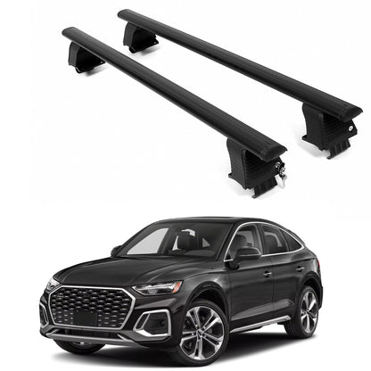ERKUL Roof Rack Crossbars For AUDI Q5 SPORTBACK 2021-2026 Naked Roof Aluminum Black
