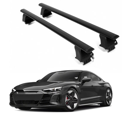 ERKUL Roof Rack Crossbars For AUDI RS e-tron GT 2022-2025 Naked Roof Aluminum Black